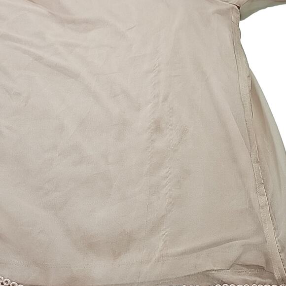 Ali Miles Womens Sz M Pink Lace Fairy Feminine Flowy Beach Peplum Ruffle Top - Picture 12 of 12